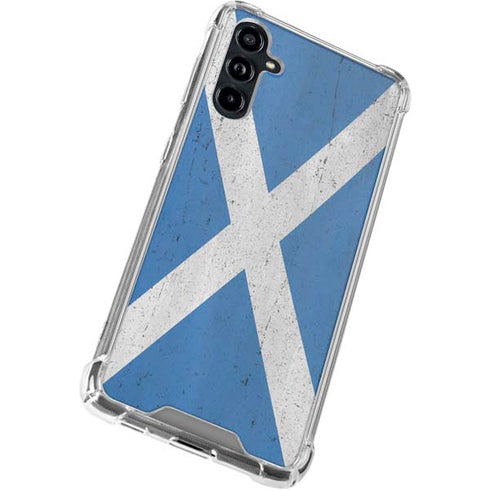 Scotland Flag Distressed Galaxy A54 5G Clear Case
